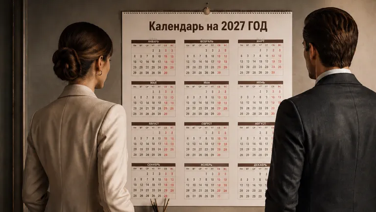 Производственный календарь на 2027 год. Коллаж: Сорокина Екатерина, фото сгенерировано нейросетью GPT Images
