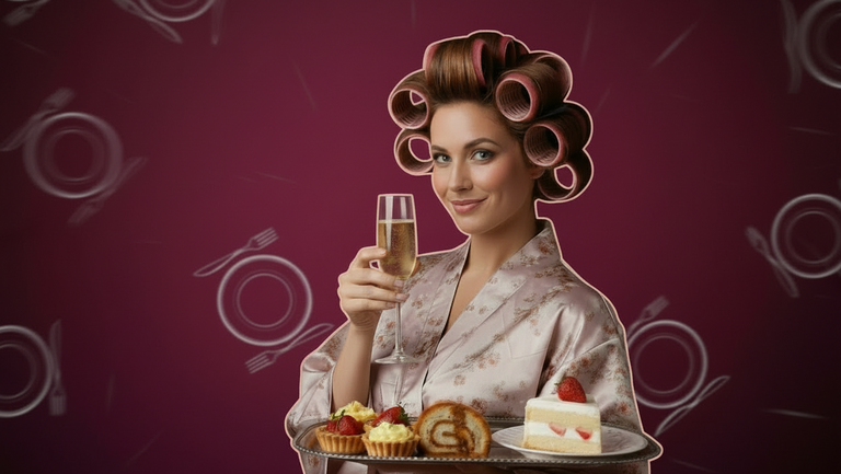 Новогоднее меню на 2026 год. Коллаж: Сорокина Екатерина, фото сгенерировано нейросетью Nano Banana