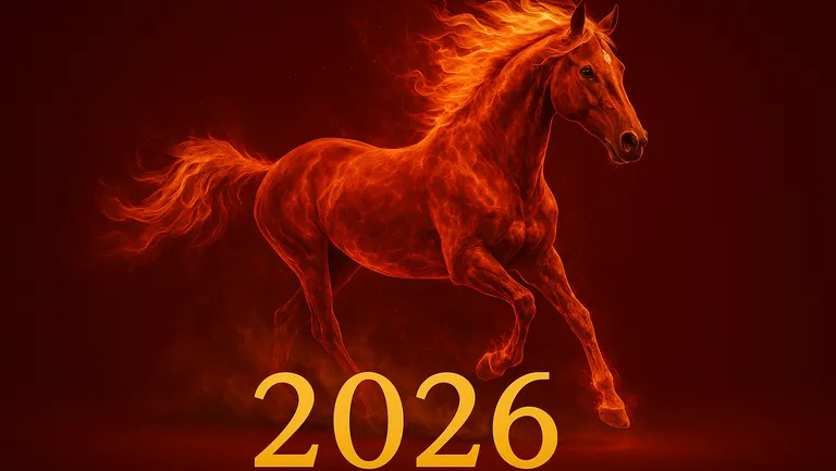 Характеристика символа 2026 года – Красной Огненной Лошади. Коллаж: сгенерировано нейросетью GPT-Image, Сорокина Екатерина