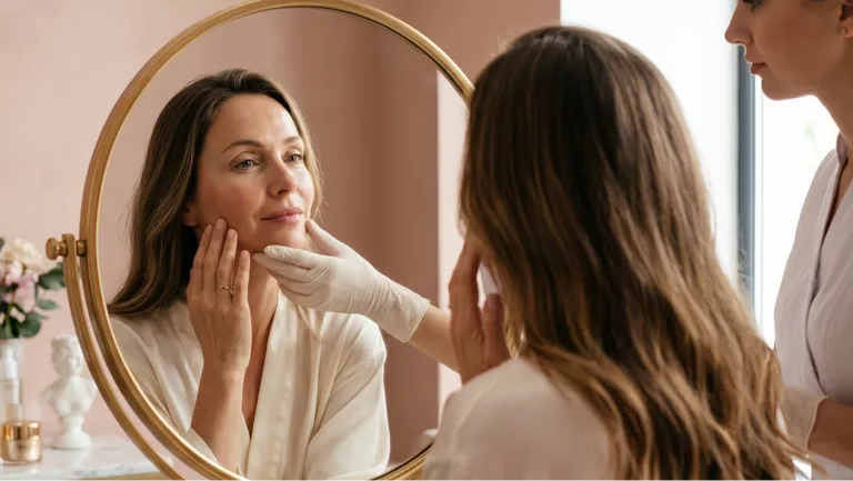 Буккальный массаж. Коллаж: Сорокина Екатерина, фото сгенерировано нейросетью Nano Banana