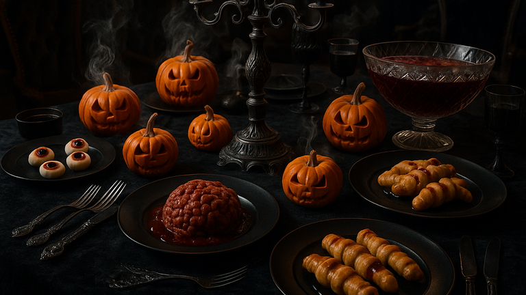 Подборка лучших и простых рецептов на Хэллоуин с фото. Фото сгенерировано нейросетью GPT-Image