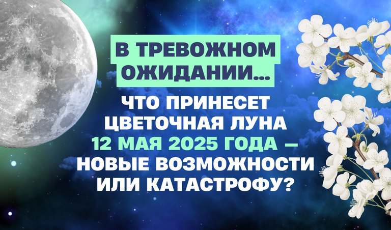 12 мая 2025 года нас ожидает событие, неизменно вызывающее у людей тревогу и волнение, — взойдет Цветочная Луна