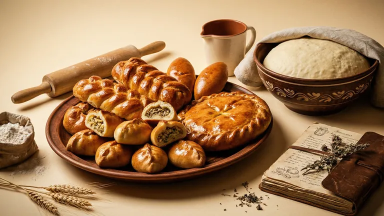 10 лучших рецептов дрожжевого теста. Коллаж: Сорокина Екатерина, фото сгенерировано нейросетью Nano Banana