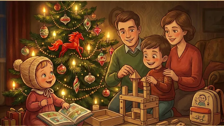 Подарки детям на Новый 2026 год. Фото сгенерировано нейросетью Nano Banana