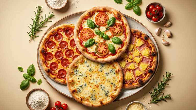 10 лучших рецептов пиццы в 2026 году: пошаговое приготовление с фото. Коллаж: Сорокина Екатерина, фото сгенерировано нейросетью Nano Banana
