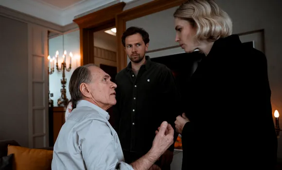 Илья Ермолов, Алексей Гуськов, Юлия Снигирь на съемках сериала «Золотое дно-2». Фото: онлайн-кинотеатр Иви