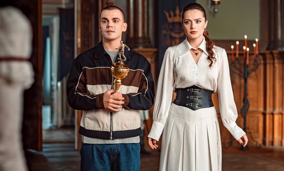 Даня Кисилев и Ангелина Поплавская на съемках 2 сезона сериала «Граница миров». Фото: СТС