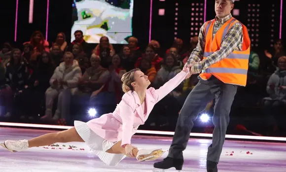 Татьяна Волосожар и Семен Елистратов во время выступления. ФОТО: Юрий Феклистов