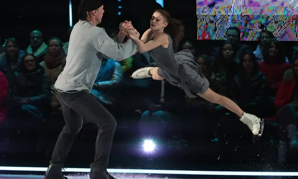 Алена Косторная и Никита Ушнев во время выступления. ФОТО: Юрий Феклистов