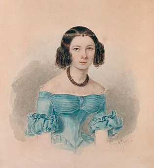 Наталья Иванова. Акварель М. А. Кашенцева, 1834 год
