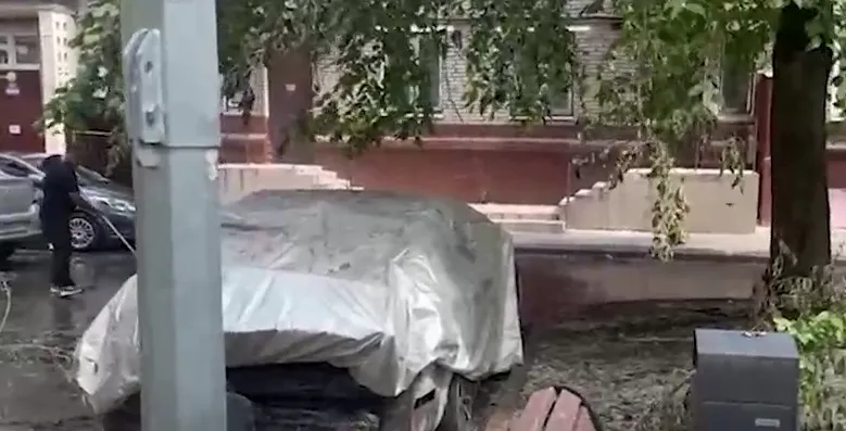 Мужчина зажигалкой поджег пух - и спалил машину соседа. Фото: @t.me/mash