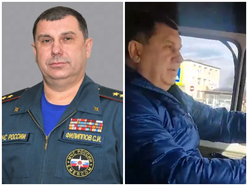 Генерал угнал пожарку, чтобы проучить безалаберных офицеров. Фото: 61.mchs.gov.ru, @t.me/shot_shot