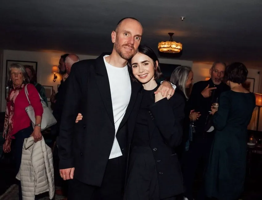 Лили с мужем. Фото: Инстаграм (запрещен в России) / @lilycollins 