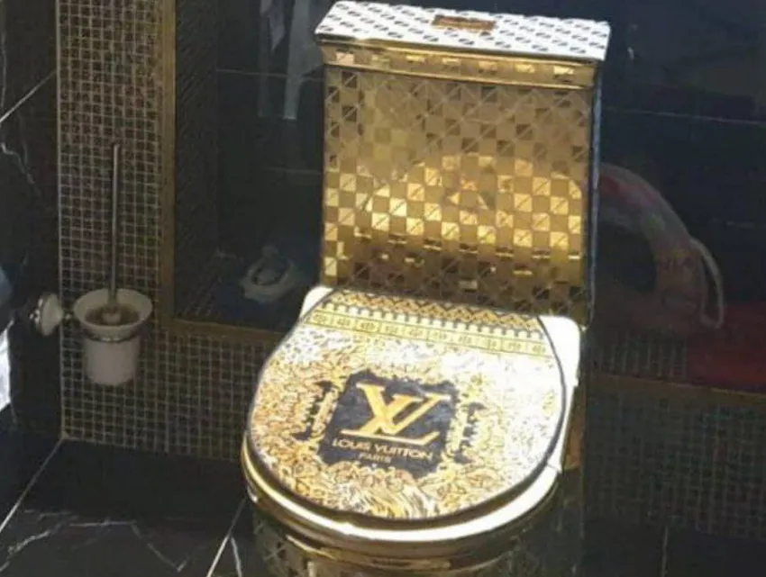 В Приморье у подрядчика-взяточника дома нашли золотой унитаз от Louis Vuitton. Фото: t.me/amur_mash