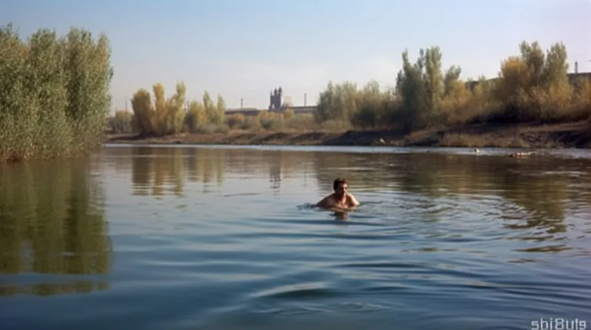Иван без раздумий бросился в воду спасать детей. Фото сгенерировано нейросетью midjourney.com по мотивам публикации