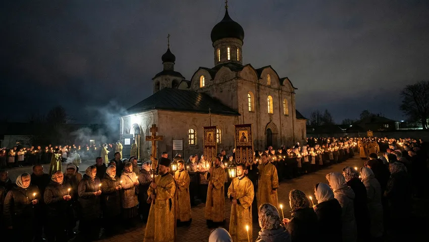 Пасхальная служба: во сколько начинается и как проходит. Фото сгенерировано нейросетью Nano Banana