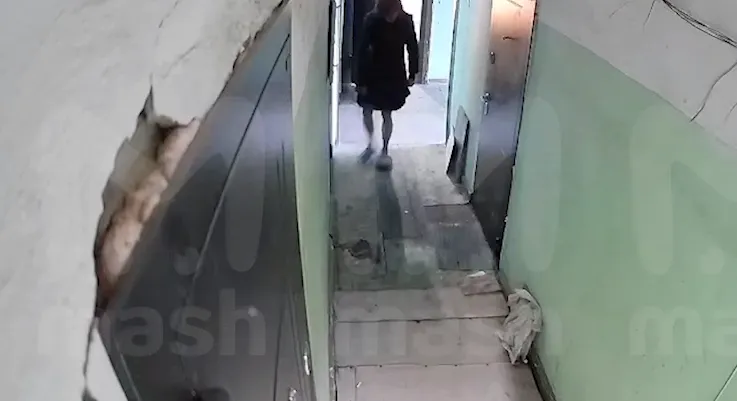 Наталья подожгла дверь соседки и как ни в чем не бывало пошла домой. ФОТО: t.me/mash