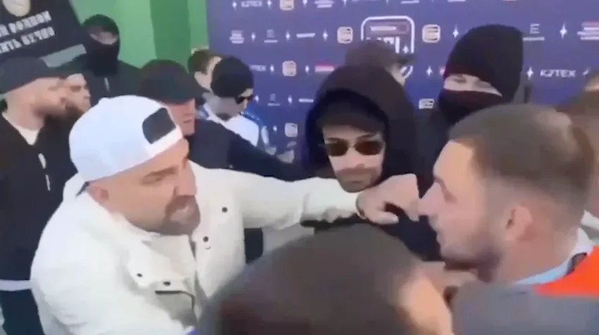 В Москве на футбольном матче блогер Баста вступился за парня, которого ударил Литвин. Фото: @neopra_blin