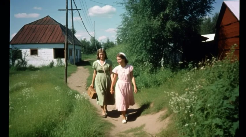 Женщины шли к остановке. Фото сгенерировано нейросетью midjourney.com по мотивам публикации