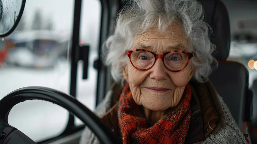 103-летняя женщина гоняла по городу с просроченными правами. Фото сгенерировано нейросетью midjourney.com по мотивам публикации