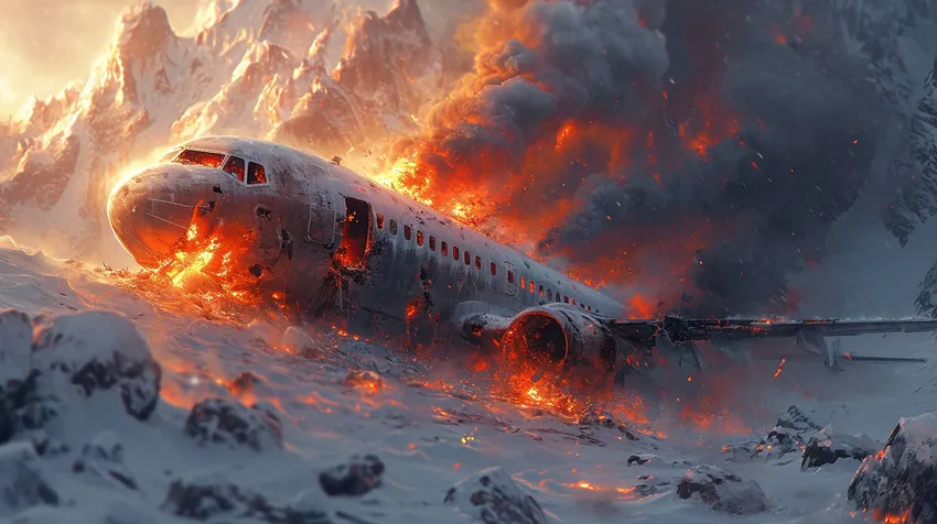 Под Омском разбился легкомоторный самолет, погибли два человека. Фото сгенерировано нейросетью Perplexity по материалам статьи