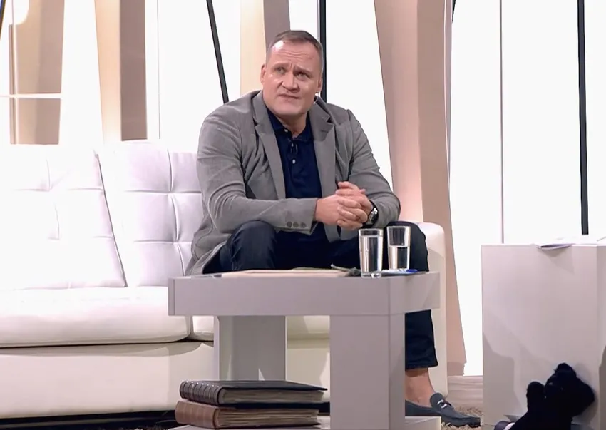 Сын Петра Щербакова Андрей. Кадр из программы "Судьба человека", январь 2022 года