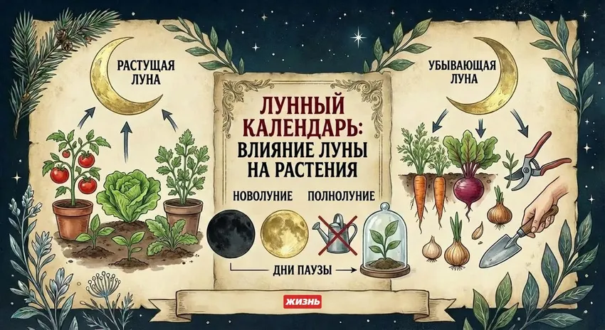 Лунный календарь: влияние Луны на растения. Коллаж: Гавришева Анна