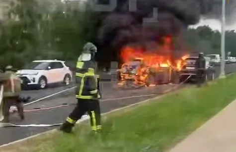 В Балашихе из-за СВУ взорвался BMW. 62-летний водитель погиб на месте. Фото: t.me/shot_shot