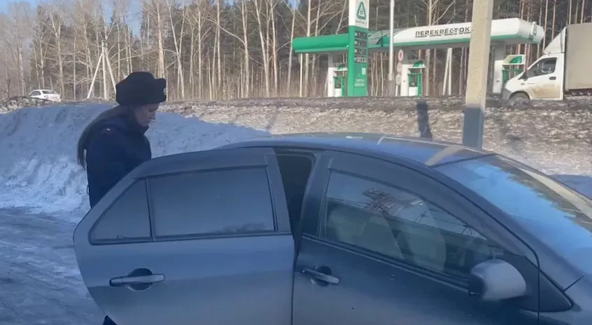 Кадры следственного эксперимента. Фото: @mash_siberia