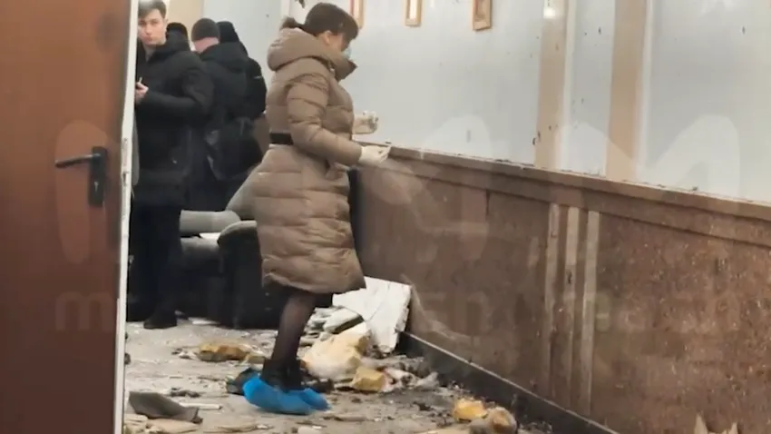 Работа криминалистов после взрыва в ЖК. Фото: @mash
