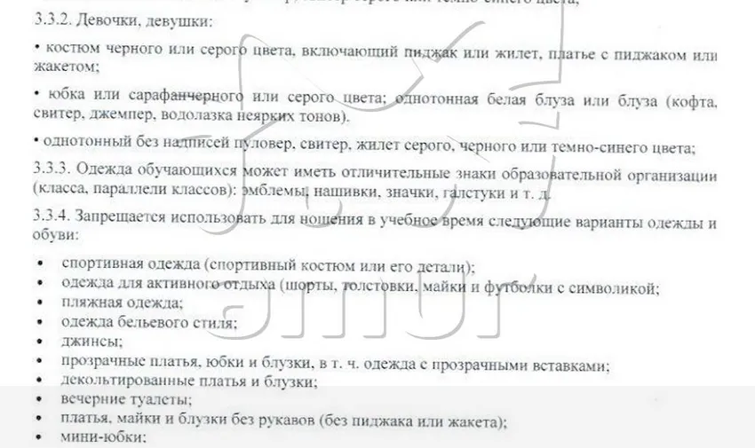 В школе в Хабаровском крае девочкам запретили носить брюки даже в мороз. Фото: t.me/amur_mash