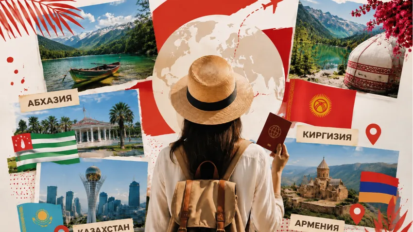 Страны, доступные по внутреннему паспорту РФ в 2026 году. Фото сгенерировано нейросетью GPT Images