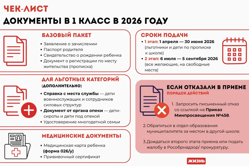 Полный список документов в 1 класс в 2026 году. Коллаж: Гавришева Анна