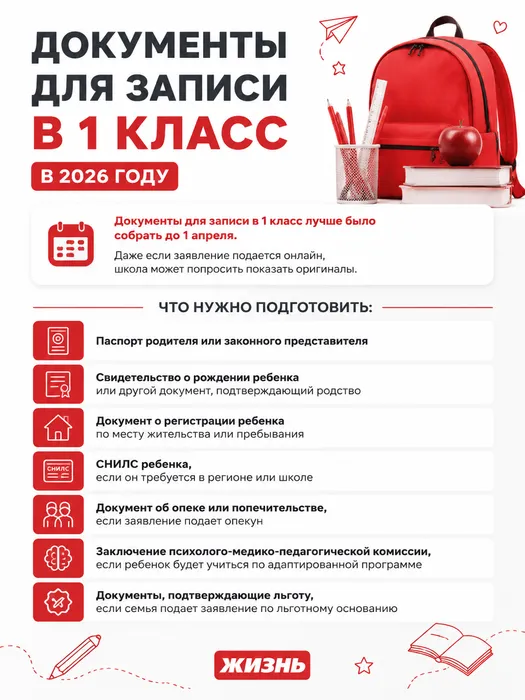 Документы для записи в первый класс в 2026 году. Коллаж: Сорокина Екатерина
