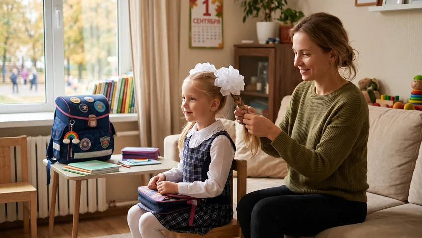 Как подготовиться к школьной линейке ученикам и родителям. Фото сгенерировано нейросетью Nano Banana