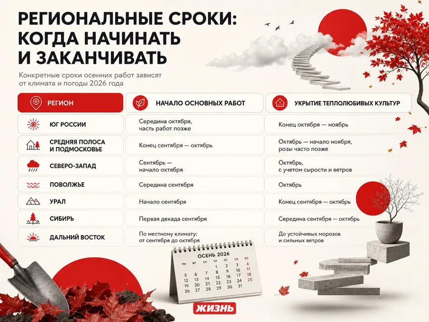 Работы в осенне-зимний период: когда начинать и заканчивать. Коллаж: Сорокина Екатерина