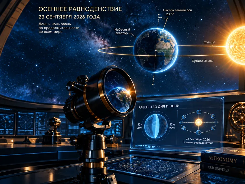Почему 23 сентября день равен ночи: астрономы показали наглядно. Фото сгенерировано нейросетью GPT Image