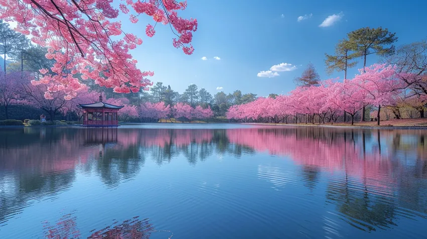 Японцам дают выходной, чтобы они могли насладиться цветением сакуры. Фото сгенерировано нейросетью midjourney.com по мотивам публикации