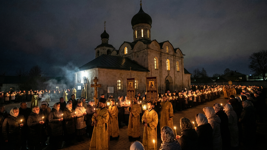 Пасхальная служба: во сколько начинается и как проходит. Фото сгенерировано нейросетью Nano Banana
