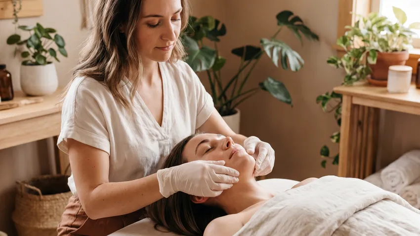 Курс буккального массажа. Фото сгенерировано нейросетью Nano Banana 