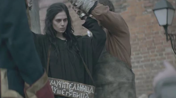 Момент вынесения приговора Салтычихе в сериале «Кровавая барыня». Кадр из сериала