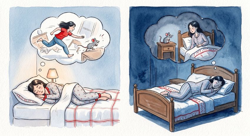 Мышь во сне: особые сюжеты по соннику. Фото сгенерировано нейросетью Nano Banana