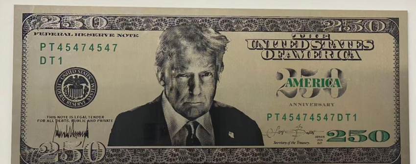 В США готовятся выпустить купюры с портретом Трампа номиналом в $250. Фото: соцсети
