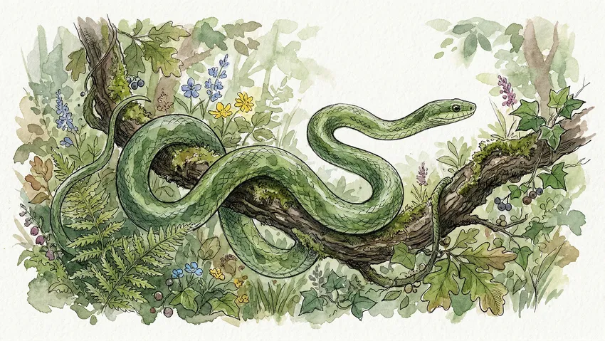 Цвет и состояние змеи во сне. Фото сгенерировано нейросетью Nano Banana