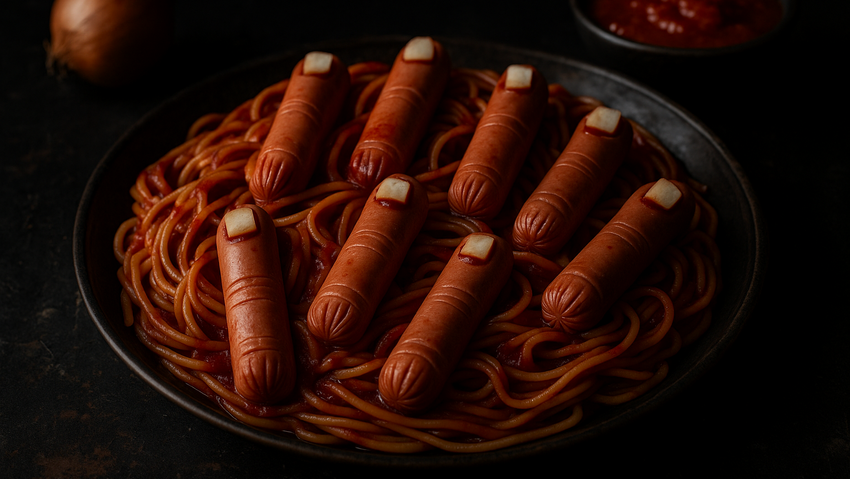 Паста «Отрубленные пальцы». Фото сгенерировано нейросетью GPT-Image