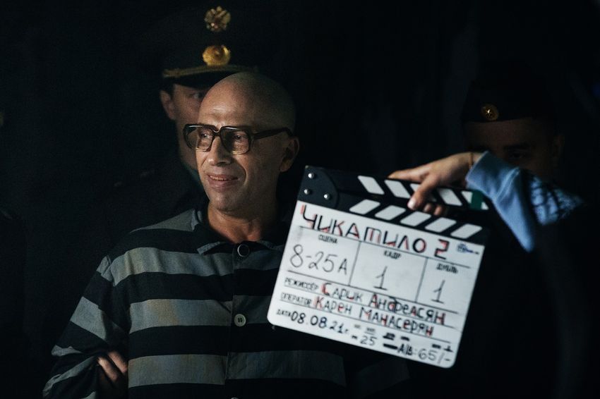 Кадр со съёмок сериала "Чикатило". Фото: ВКонтакте / @okkomovies
