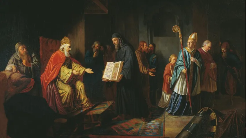 Великий князь Владимир избирает религию. Иван Эггинк, 1822. Фото: wikipedia.org