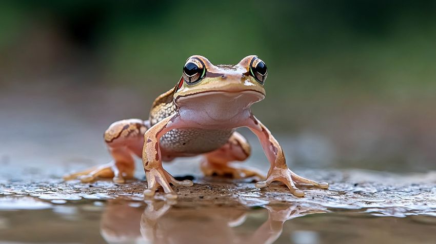 В целом взрослые бесхвостые амфибии не так уж и часто поедают друг друга. ФОТО СГЕНЕРИРОВАНО НЕЙРОСЕТЬЮ MIDJOURNEY.COM ПО МАТЕРИАЛАМ СТАТЬИ