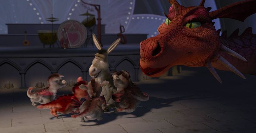 У Осла из «Шрека» будет свой фильм с женой-драконом и детьми-полукровками. Кадр из мультфильма "Шрек"