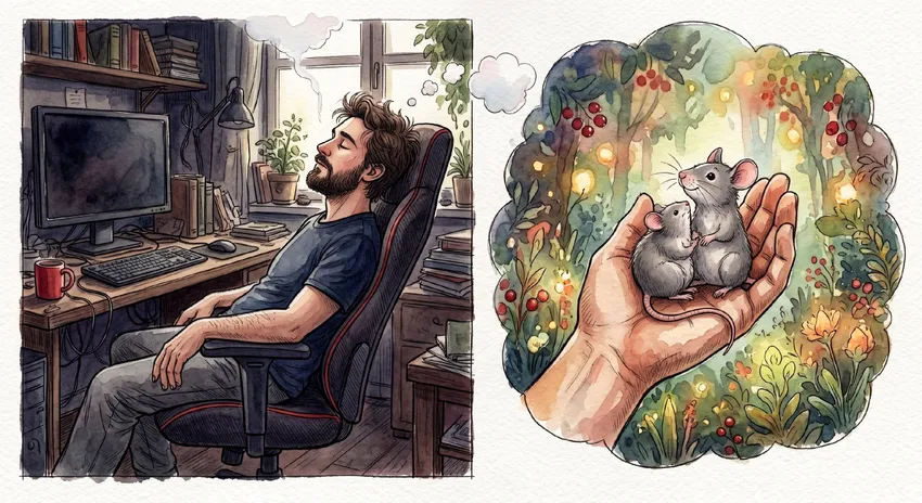 К чему снятся мыши мужчине. Фото сгенерировано нейросетью Nano Banana